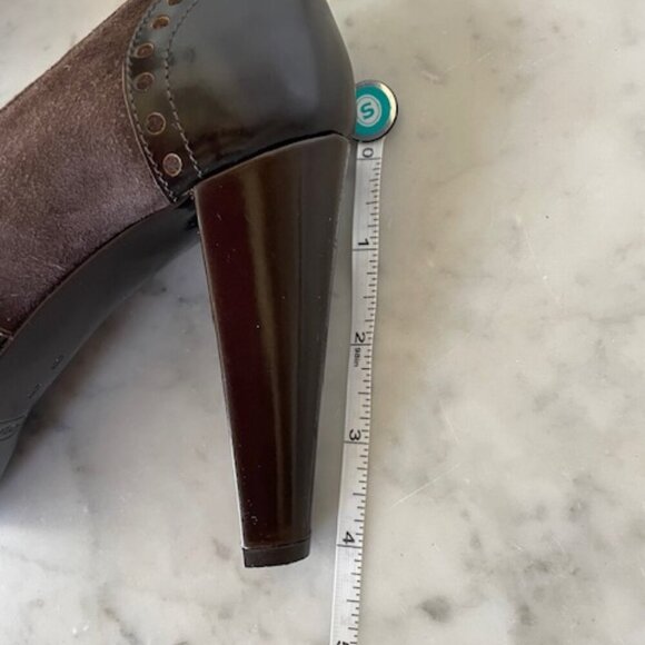 COACH Claudine Peep Toe Lace-Up Platform Heels Vintage 6B - Picture 15 of 16